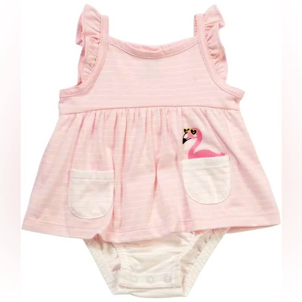 Carter’s Baby Girl Outfit - 6 Months - Flamingo Pink Design